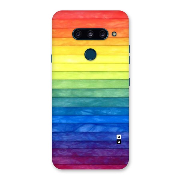 Rainbow Colors Stripes Back Case for LG  V40 ThinQ